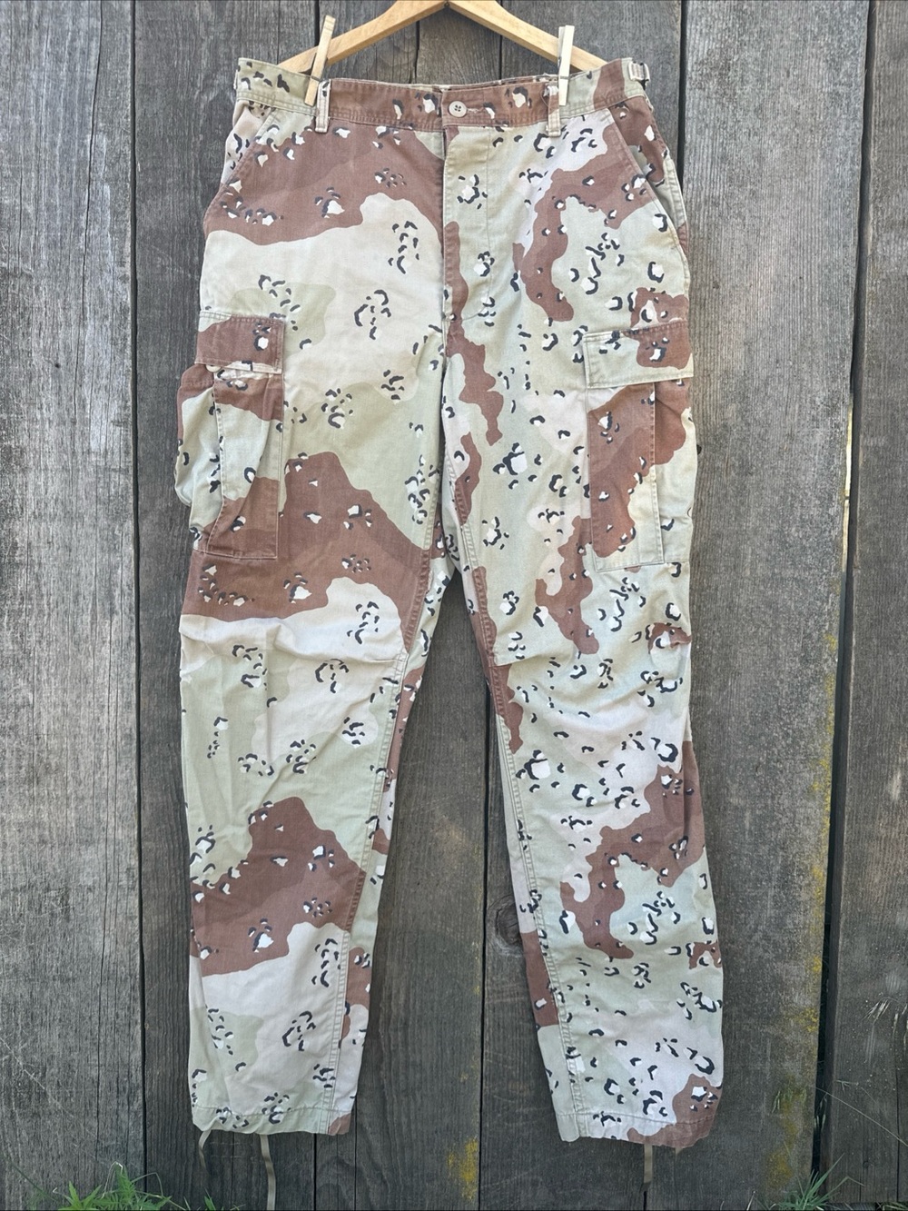 1997 Military BDU Desert Camo Chocolate Chip Cargo Combat Trouser Medium X-Long